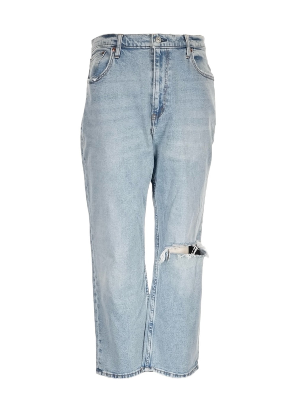 Abercrombie Curve Love Ultra High Rise Ankle Straight Jeans 32S NWT